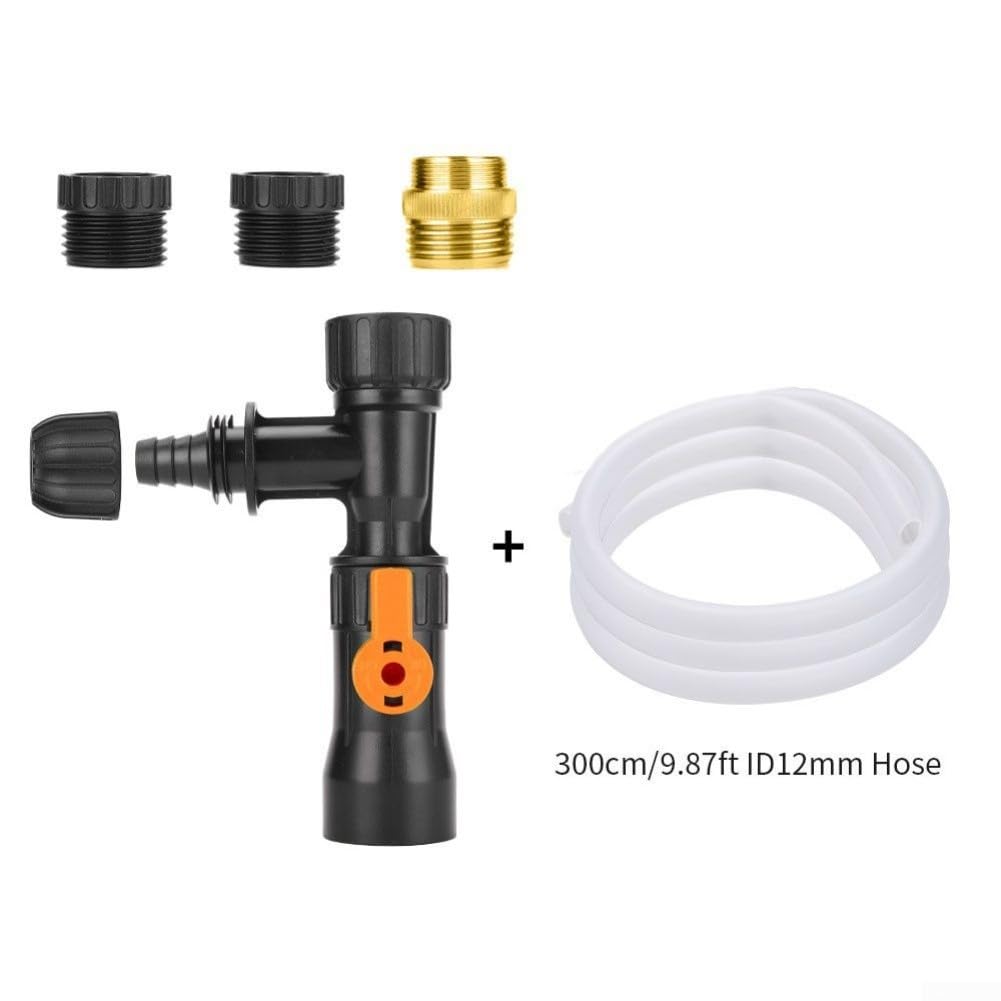 Changeur d'eau pour aquarium avec aspirateur à gravier et connecteur de robinet, convient pour le nettoyage d'aquarium et le remplacement facile de l'eau, compatible avec les tailles de robinet