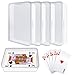 IOUKUKI 4 Pcs Blank Playing Card Cases, Clear Plastic Deck Box Holders for Game Cards & More