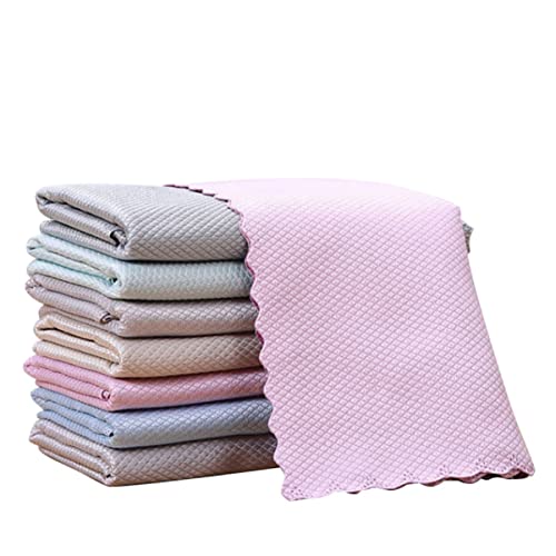 ABOOFAN 10 Piezas Trapo Paños De Cocina Reutilizable Harapos Toallas Azules El Secado Absorbente Paraca Toallas De Papel Toallas Utilitarias Seco Enfriamiento Toalleros Fibra Extrafina