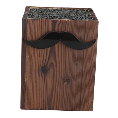 WRITWAA Wood Hairdressing Scissors Container for Barbershop Tools Coffee
