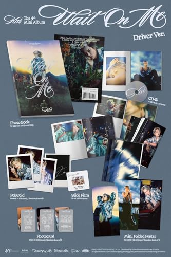 E'XO KAI Wait On Me 4th Mini Album with Tracking Sealed (Photobook Set(Driver+Ruler)) + Extra photocards