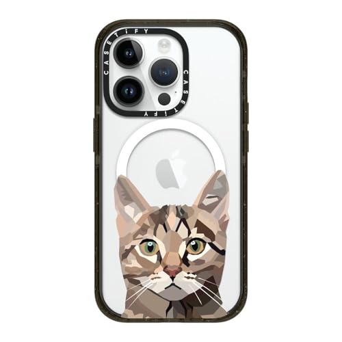 CASETiFY CpNg iPhone 14 Pro P[X [MILKi (4x MIL-STD-810G)/2.5m̗NA/MagSafe ɑΉ] - Cat - ubN