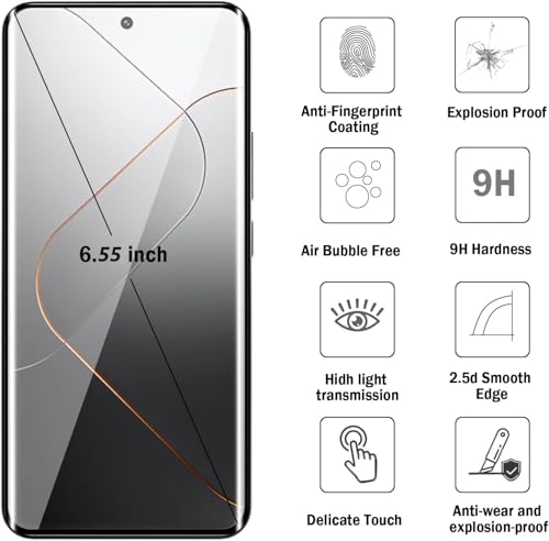 Image of STP FEEL Uv Advanced Tempered Glass Screen Protector Guard Compatible For Xiaomi 14 Civi 5G Cellphone (6.55 Inch,Pack Of 1) Full Adhesive Uv Curved Case Friendly Hd Clarity With Easy Installation Kit