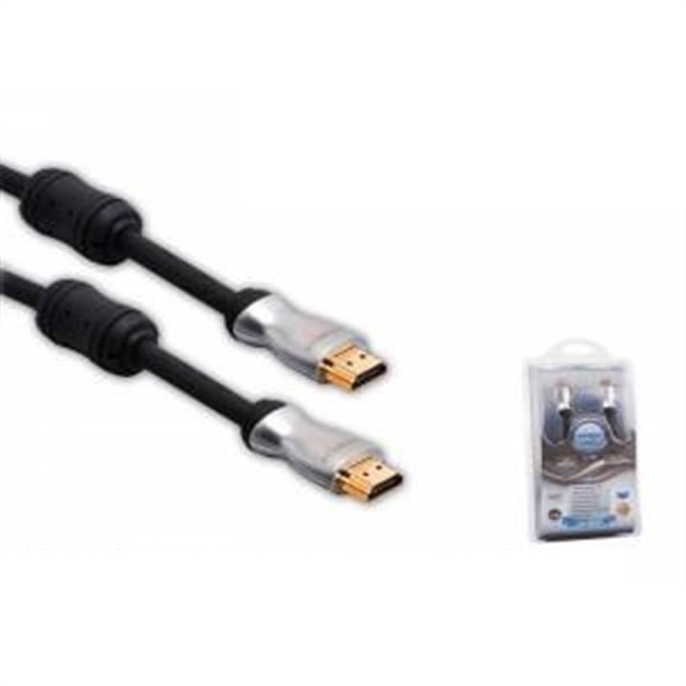 Hytech Cavo HDMI a HDMI, 1,3 m, con punta in oro, 24 K, 1,4 Ver, 3D, nero, mini