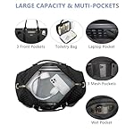 Women Weekender Travel Duffle Bag: Travel Duffel Overnight Bags with Shoe Compartment Large Carry on Tote with Toiletry Bag Weekend Traveling Yoga Gym Hospital Bag for Women with Wet Pocket Black - Image 2