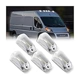 DERMOKA Cab Roof Top Marker Lights White Led Clearance Running Lamps for 2014-2023 Dodge Ram ProMaster 1500 2500 3500,5PCS (Clear Len)