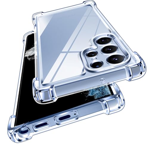 iVoler Anti-Amarillo Clara Funda para Samsung Galaxy S22 Ultra 5G con Cojín Esquina Parachoques, [Protección Militar] Carcasa Protectora Teléfono Antigolpes Transparente Anti-Arañazos Duro Bumper Case