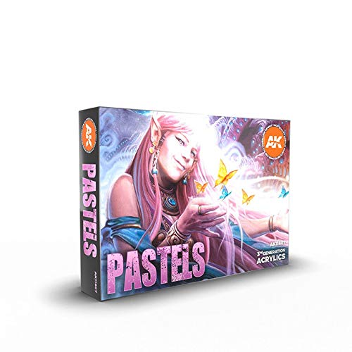 AK InteractivePastels Colors Set - Plastic Model Building Paints and Accessories # 11607