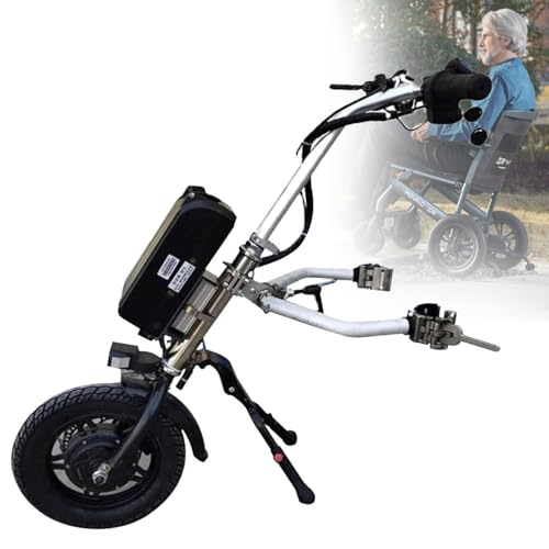 500W Wheelchair Pull Device, Electric Handcycle Wheelchair Attachment, Wheelchair Power Attachment, Electric Handbike Hand Cycle, Wheel Chair Tractor Pull Device Portable, 48V 17Ah Lithium Battery,B