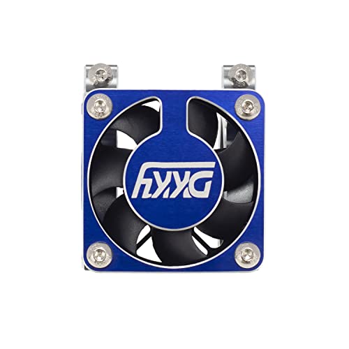 Dkky Aluminum Motor Cooling Fan 40-43Mm Adjustable Dual Motor Mounts For Arrma Axial 1/10 Rc Car 4274 4068 4268 Motor (Titanium Blue) #TOP2