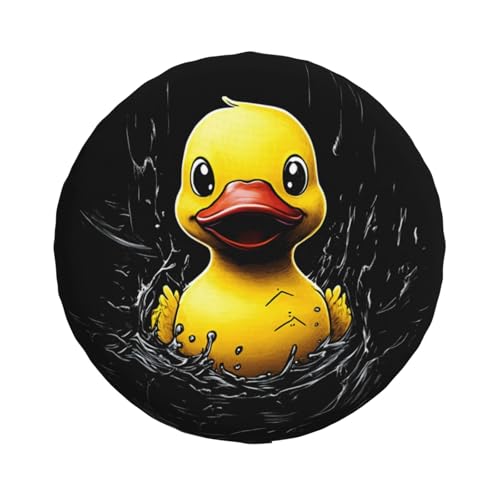 Image of Funny Duck Spare Tire Cover Weatherproof Universal Wheel Protectors Cute Duck Wheel Covers for Rv Camper Travel Trailer SUV Truck 15 Inch