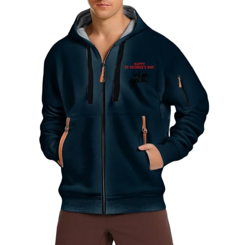 Sudadera con capucha para hombre del Día de San Jorge con manga larga