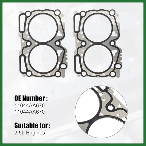 Motoforti 2pcs Cylinder Head Gasket No.11044AA670/11044AA670 for Subaru Forester 2006-2013 for Subaru WRX 2006-2014 Long-lasting by Motoforti - Used condition - Image 3