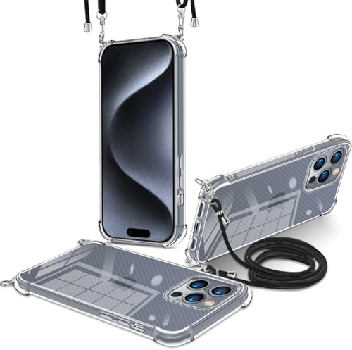 Amazon.co.jp: iPhone 15 Pro ケース クリア ネックストラップ 首かけ