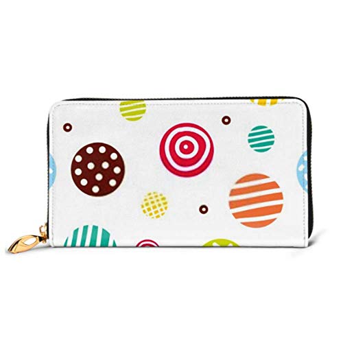 Preisvergleich Produktbild JHGFG Mode Handtasche Reißverschluss Brieftasche Niedliche Nahtlose Muster Polka Dot Stoff Telefon Clutch Geldbörse Abendkupplung Blocking Leder Brieftasche Multi Card Organizer