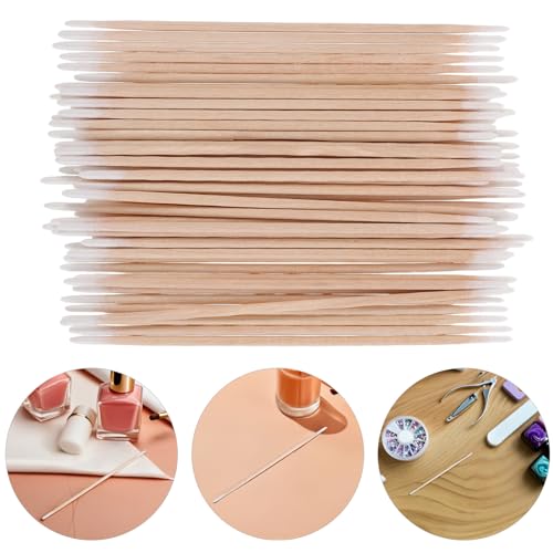 HEALEEP 1200pcs Double Pointed with Wooden Handles Precision Fine Tip Applicators for Nail Cleaner Eyebrow Tattoo and Beauty Salon Use for High Volume and Accurate Glue Removal - Image 8