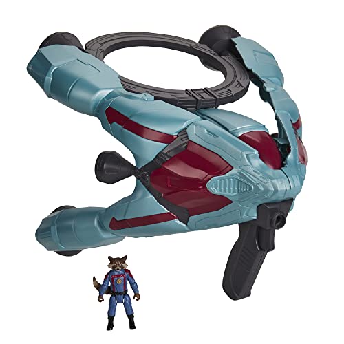 Marvel Guardians Of The Galaxy Vol. 3 Galactic Spaceship, Rocket Action Figure With Vehicle And Blaster Accessory, Superhero Toys For Kids #TOP7