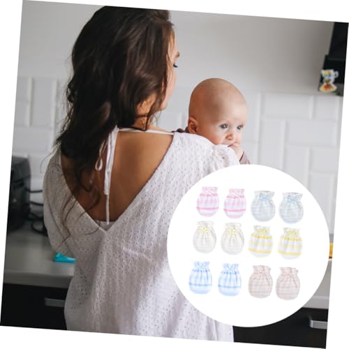 6pairs Newborn Gloves Soft Cotton Scratch Mittens for Winter Protection3