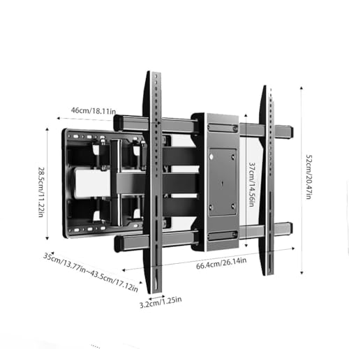 Support TV orientable et pliable pour grands écrans de 65 à 85 pouces