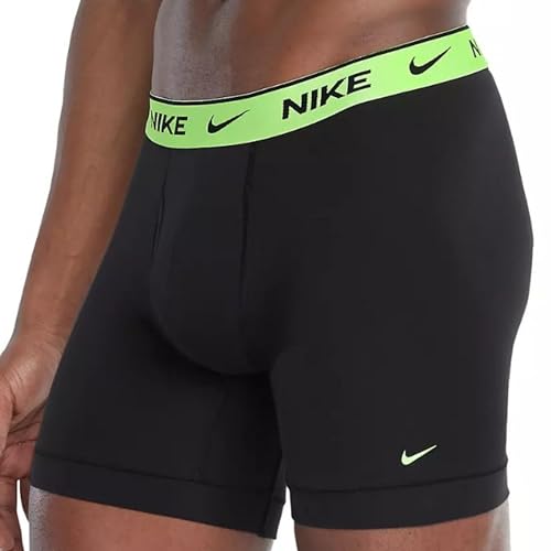 Nike Essential Cotton Stretch 3 pk Boxer Briefs, Blk Multi Lif, XL2