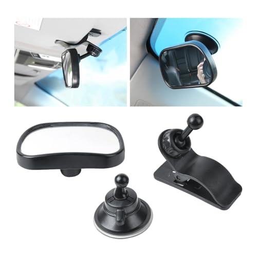 Ohleats Baby Car Mirror, Shatter-Proof Rear Facing Mirror for Infant Safety, 360 Rotation Clear View for Windshield Sun Visor