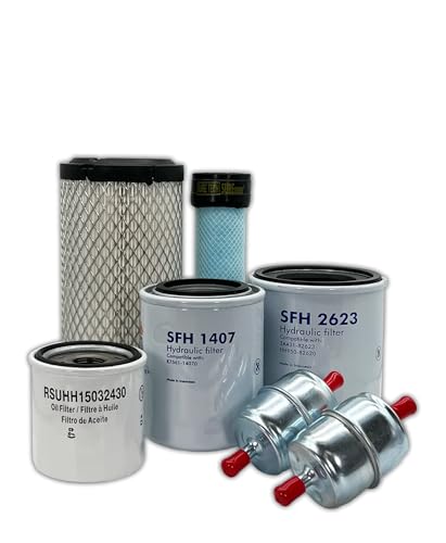Maintenance Filter Kit For Kubota ZD331 Zero Turn Mower Filters Compatible With OEM K318182240 K318182250 HH15032430 HHK3216770 HHK7014070 1258143012 - HERO MSU-KA-0362