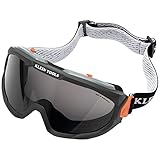 Klein Tools 60480 Safety Goggles, Tinted Gray Lens PPE Eye Protection, Anti-Fog, Scratch-Resistant, UV Protection, Adjustable Vents