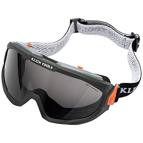 Klein Tools 60479 Safety Goggles, Clear Lens PPE Eye Protection, Anti-Fog, Scratch-Resistant, UV Protection, Adjustable Vents