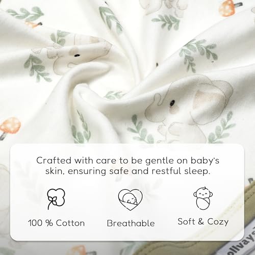 Image of Organic swaddle sleep sack 3-6 months, Easy Zipper Swaddle, Breathable 100% Cotton, 3-Way transitional sleep sack