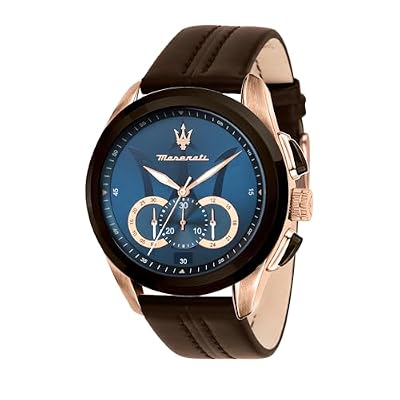 Maserati Orologio da uomo, Collezione Traguardo, movimento al quarzo, cronografo, in acciaio e cuoio - R8871612024