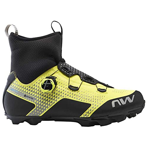 Northwave Hombre X Zapatos de Ciclismo, Amarillo neón Negro, 42 EU