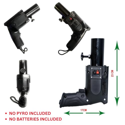 Image of Handheld Pyro Musket /Party Musket, Cold pyro Musket for Private Parties, Functions, Events, Wedding Party & All Kind of Celebrations | Pyros & Batyteries are Not Included | Black | Pack of 2