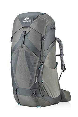 Gregory Maven 65L Women's Backpacking Pack, Breathable Backpanel and Shoulder Harness, Raincover Included, Built-In Hydration Sleeve (Reservoir Not Included), Small/Medium, Helium Grey