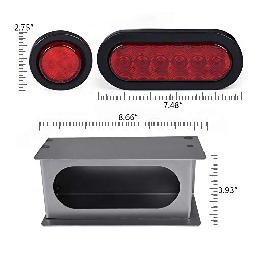 image for G-PLUS LED Trailer Steel Box Kit Rear Lights,Compatible With Trailer/T