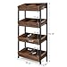 Tribesigns Retail Display Racks, 4-Tier Snack Rack, Chip Stand with Storage Shelves, Merchandise Display Shelves, Easy Assembly (1, Brown)