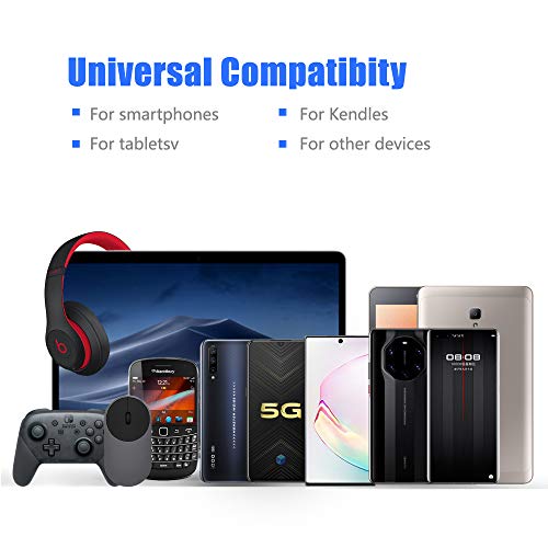 Magnetic Charging Cable [5 Pack 1/3/3/6/10ft] 360 Degree Rotating Magnetic Phone Charger Cable with LED Light, 90 Degree Angle Connector, Nylon-Braided Cords -Black ls56