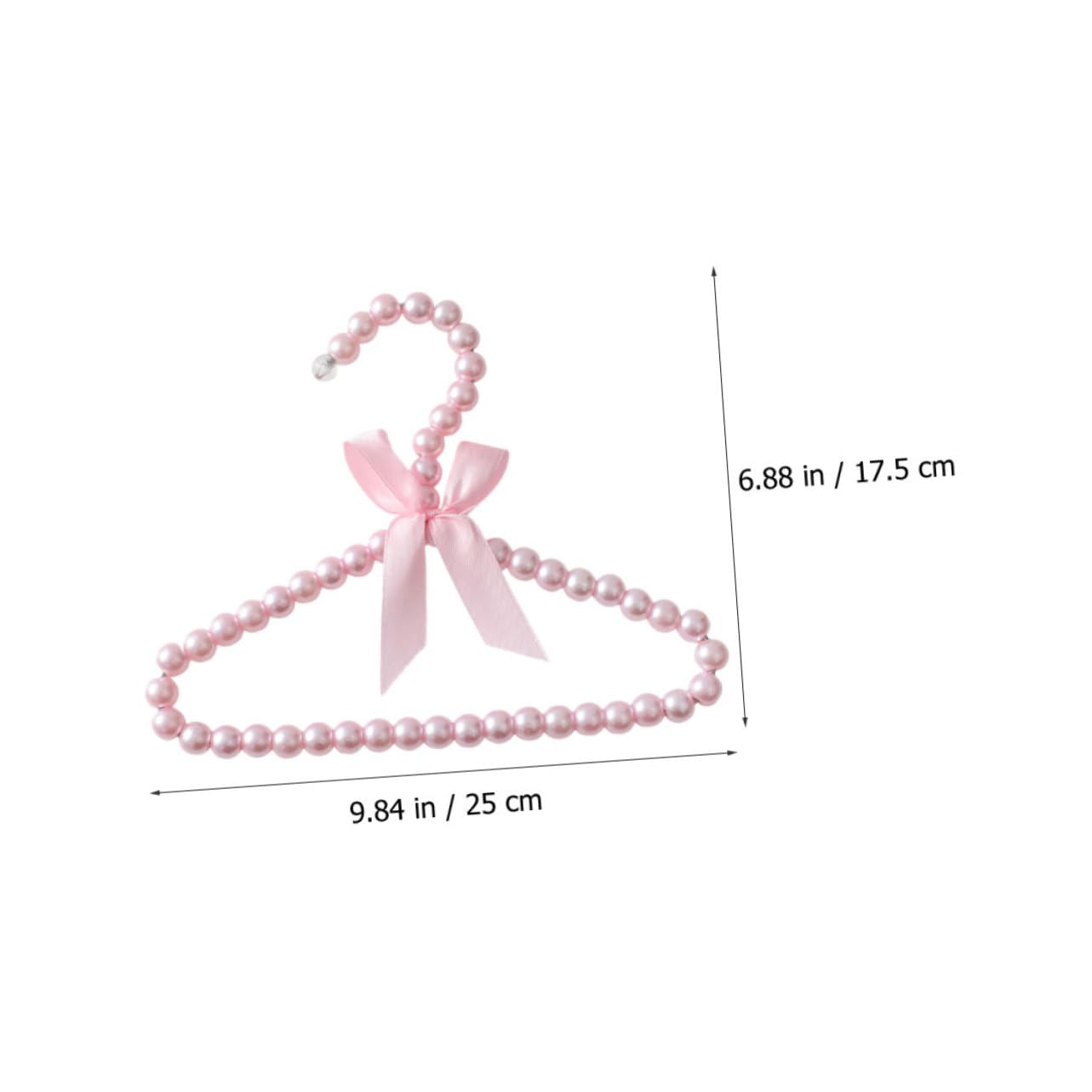 SOLUSTRE 6stücke Kleiderbügel für Babykleidung aus Kunststoff mit Perlenverzierung Kompakt für Neugeborene und Kinderkleidung Formstabil Dank Stützstange in Modischen Farben für Kleiderschr