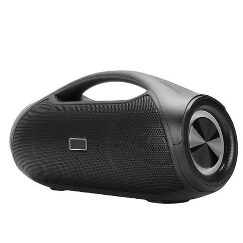 Tangxi Altavoz Bluetooth, Altavoz Inalámbrico de Graves Potentes de 80 W, Portátil IPX5 a Prueba de Agua con Luces RGB, Batería Integrada de 10000 MAh para Fiestas en Casa Al Aire (Micrófono Doble)