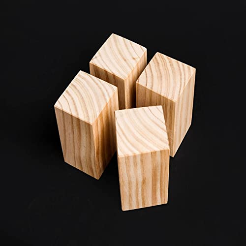 Patas de madera para muebles de madera maciza con acabado cuadrado resistente de 3cm 5