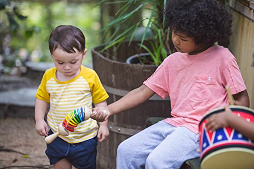 PlanToys Wooden Clatter Toy Percussion Musical Instrument (6413) | Sustainably Made from Rubberwood and Non-Toxic Paints and Dyes - Thumbnail 2