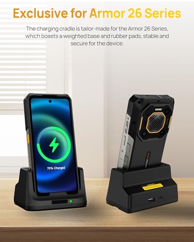 Image of Ulefone Armor 26 Ultra 33W Desk Charging Dock, Wireless Charging Station for Ulefone Armor 26 Ultra, Not Charger