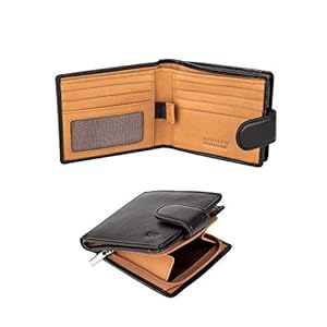 Lavalen® Carteras para Hombre Joven RFID Piel Auténtica – Billeteras con Monedero Gran Capacidad Hecho a Mano – Regalos Originales.