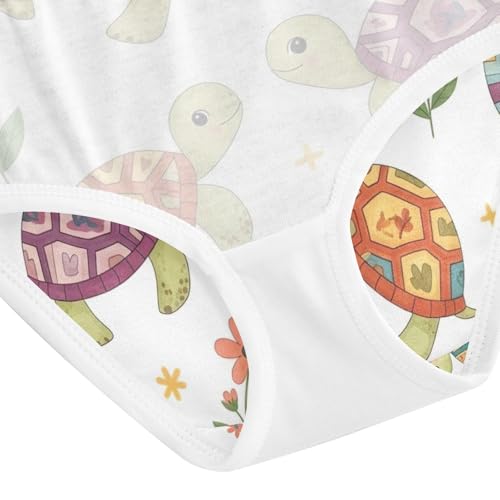 Cute Turtles Toddler Girls Underwear, Girls Cotton Underwear, 2T–8 Years4