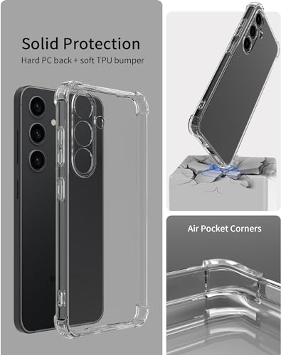 Image of Back Clear Cover case for [Samsung S24 FE] Transparent Boom Back Cover Case for [Samsung S24 FE] TPU BumB - Transparent