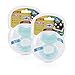 Nuby Silicone TeeThe-EEZ Teether with Bristles, Includes Hygienic Case, Aqua (Count of 2)