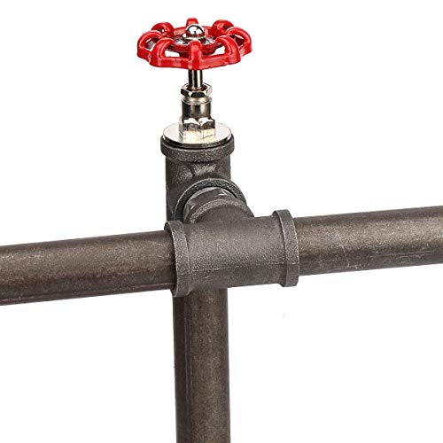 40 Packs 1/2\" Tee Pipe Fitting Black Cast Iron Tee Pipe Decor Plumbing Fittings Malleable Steel Industrial Pipe for DIY Furniture Decorative Shelving