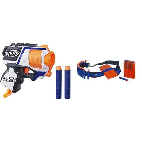 Image of Nerf Micro Shots N-Strike Elite Strong-arm with Official Elite Bandolier Kit, Ages 8 and Up