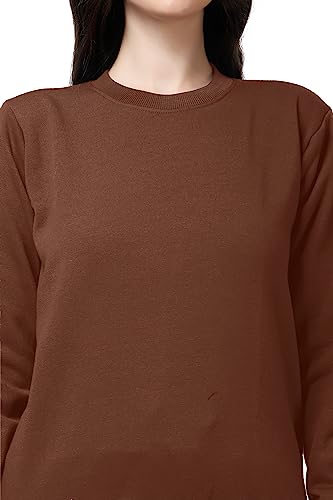 Image of Women's Full Sleeves Round Neck Winter wear Casual Fit Sweatshirt and Jogger Set Cotton Stretchable Comfort Fit and Warm for Cold Season for Everyday Winter Season Wear