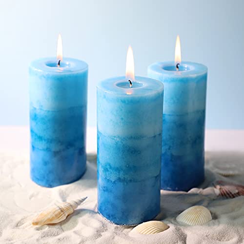 Petristrike Strong Ocean Scented Pillar Candles, 60+ Hrs Long Burning