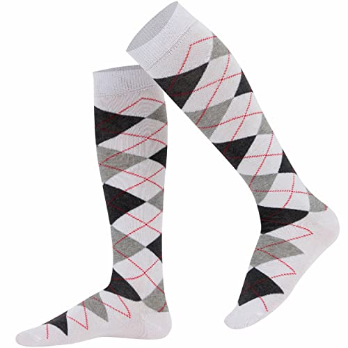 Mysocks Knee High Socks Long Golf Socks Colorful 2 Pairs Argyle Socks for Men Women2